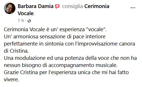 cerimonia vocale